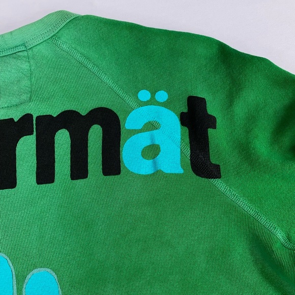 Freecity Supervintage Green Blue Supermat Open Hand Sweatshirt Women's XS New - Picture 12 of 16